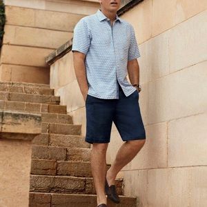 Tommy Bahama Geo print camp style shirt, L, $45